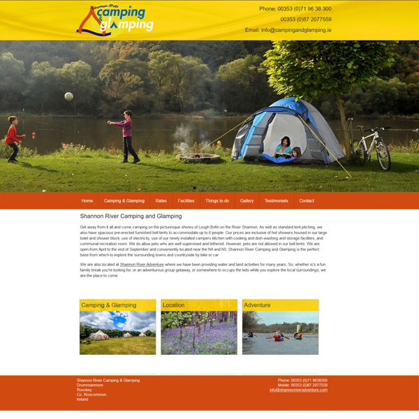 Camping Brochure Website Design Camping Brochure Website Design