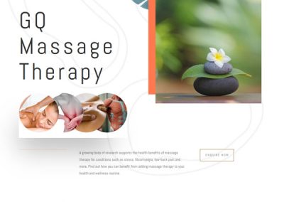 GQ Massage Therapy Booking Website