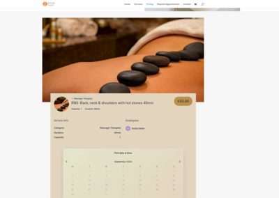 GQ Massage Therapy Booking Website