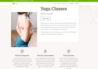 Website for yoga classes