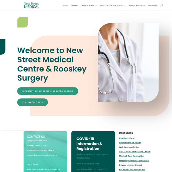 design for doctors surgery medical centre website design